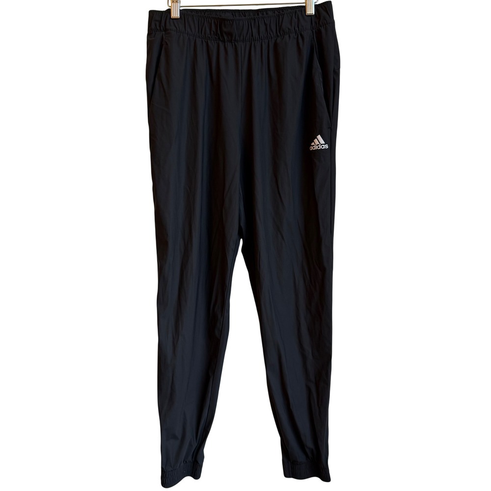 Adidas Essential Golf Joggers Mens M Black Performance Pants‎ Athleisure Taper